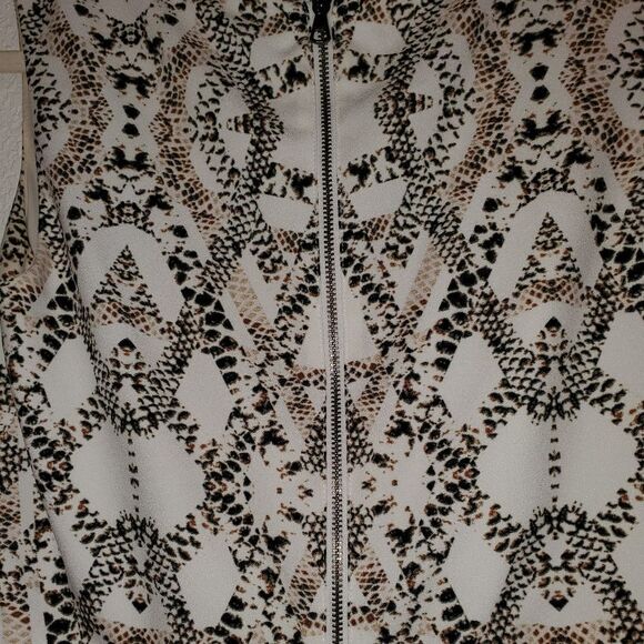 Banana Republic Outlet Geometric Snake Print Classy Sleeveless Mini Dress - Picture 8 of 9